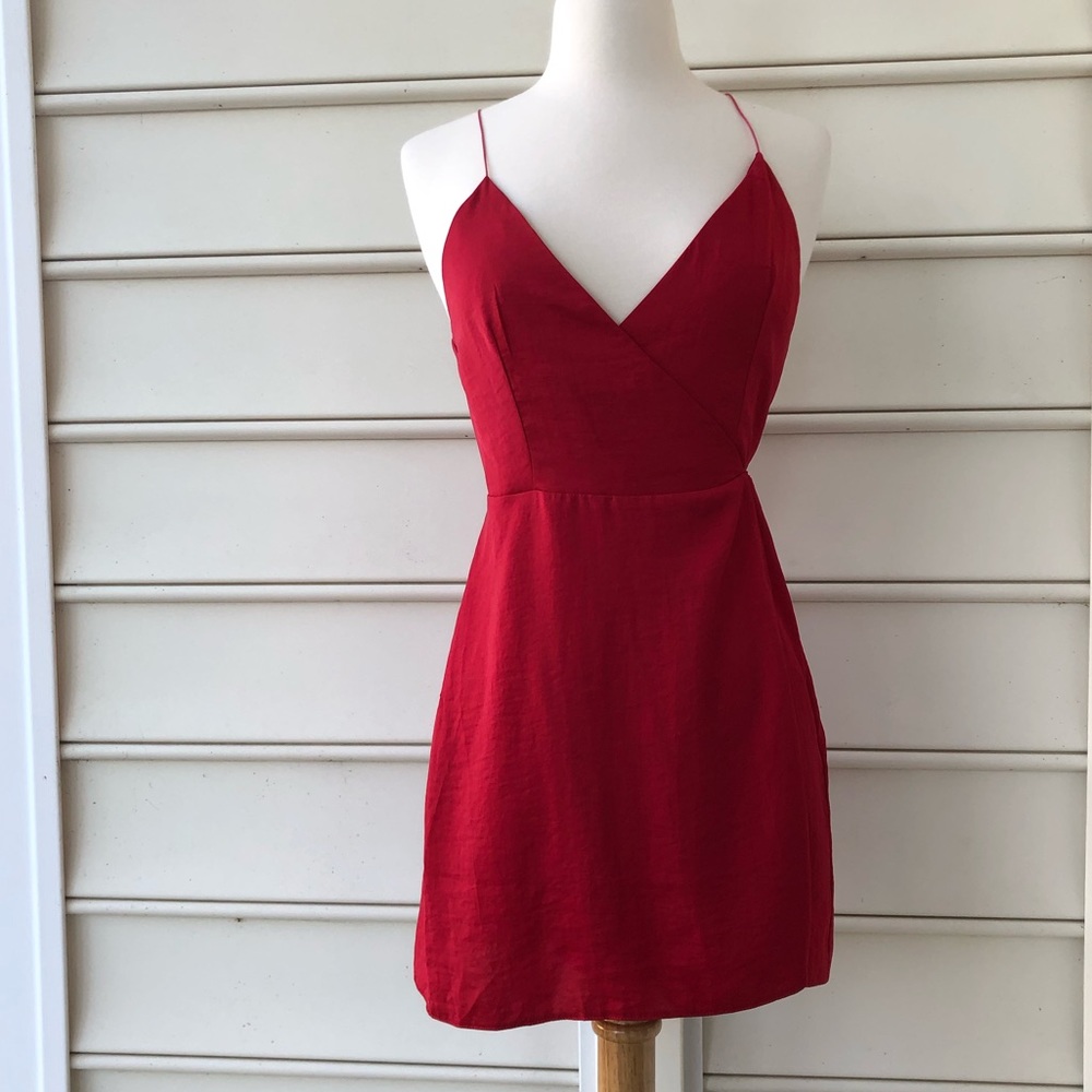 Asos mini silk wrap dress